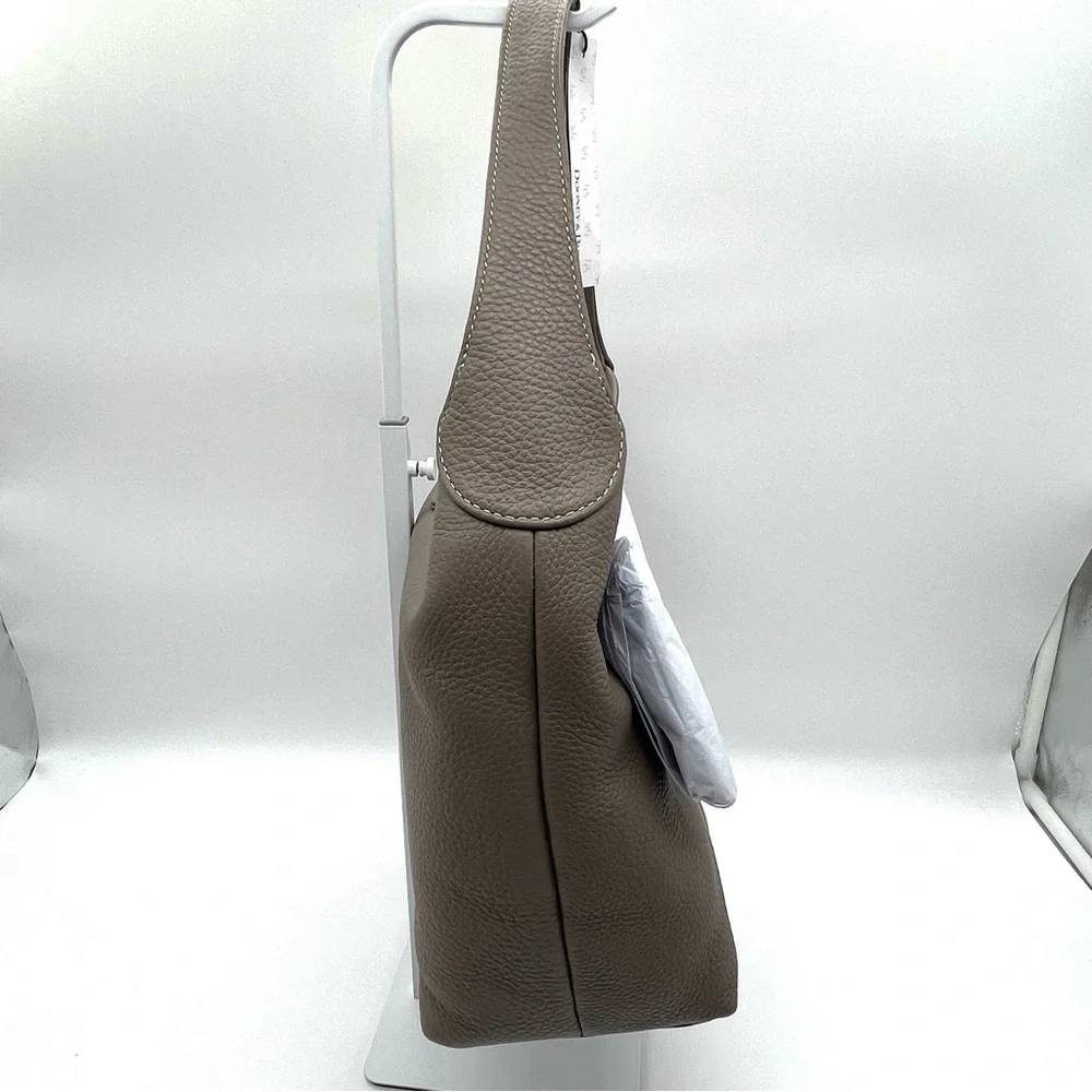 Dooney & Bourke NWT Lucca Logo Lock Hobo Taupe